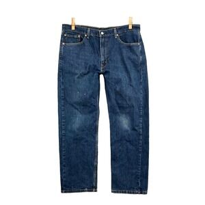 Levi's 505 Jeans Mens 37x28.5* Blue‎ Dark Wash Denim Workwear Streetwear Rodeo